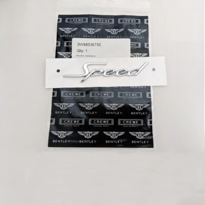 Insignia de guardabarros lateral de velocidad Bentley Continental GT GTC OEM 3W8853675E Foto 1 de 3