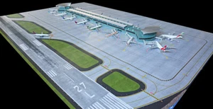 Gemini Jets 1:400 Scale DELUXE Airport Terminal & Mat (Bundle) IN STOCK - Picture 1 of 5