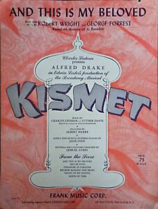 And This Is My Beloved Sheet Music Piano Voice Guitar 1953 Kismet Borodin Wright
