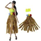 Dancing Outfits Clothes Set for 11.5" 1/6 Doll Vest Striped Skirt Hula Cosplay
