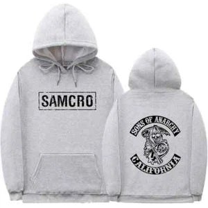Sons of Anarchy SAMCRO Sudadera con Capucha Estampado Doble Cara Hombres Mujeres - Imagen 1 de 9
