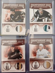 Anaheim Ducks Championship Gear set Getzlaf, Perry, Giguere, Parros