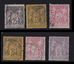 1877-96 France USED COLLECTION OF PEACE AND COMMERCE TYPE II F/VF HI CAT VALUE - Picture 1 of 1