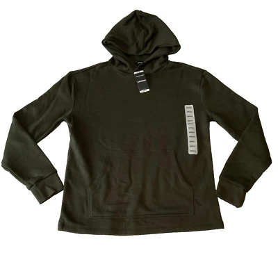 Sudadera con Capucha Express Pullover Para Hombre Talla S Verde Gris Texturizada Bolsillo Elástico Foto 1 de 4