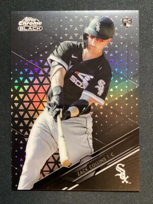 2020 Topps Chrome Black Refractor /199 Zack Collins #73 Rookie RC White Sox - Image 1 of 3