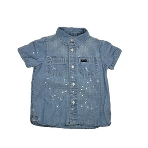  Ralph Lauren Cotton Chambray Workshirt Toddlers Infant Baby Boys Size 18M - Picture 1 of 4
