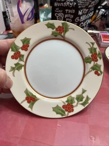 FITZ AND FLOYD WEIHNACHTSSTECHPALME Brot 6 1/2" TELLER - Bild 1 von 3