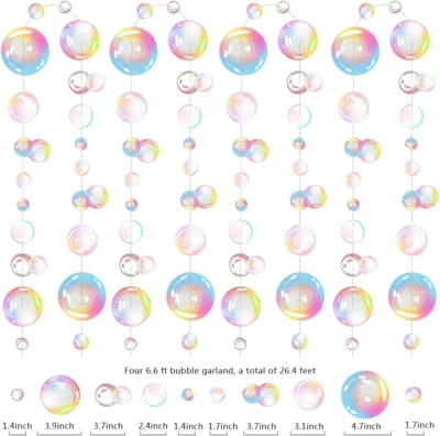 Guirnaldas Burbujas Transparentes Sirena Fiesta Colgante Océano Decoración para Baby Shower Foto 1 de 4
