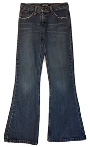 Girls Levi Strauss Signature Jeans Low Rise Flare Child Sz 14 Cotton Blend 2006 - Picture 1 of 9