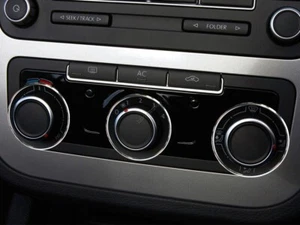 Fits VW Golf mk5 5 6 7 Plus Aluminum Polished Air Con Control Surrounds Rings x3 - Picture 1 of 5