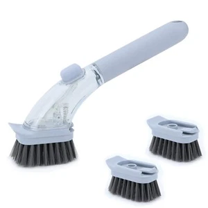 Soap Dispensing Dish Brush With Handle Kitchen Scrub Brush For Dishes Pots Pans - Picture 1 of 6