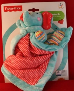***Schmusetuch**Fisher-Price**neu**Motiv: Elefant**28x28 cm**Happy People** - Picture 1 of 3