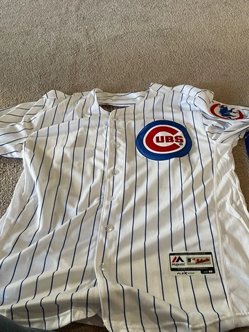 ERNIE BANKS CHICAGO CUBS OFFICIAL MENS MAJESTIC JERSEY SIZE 40 Cover