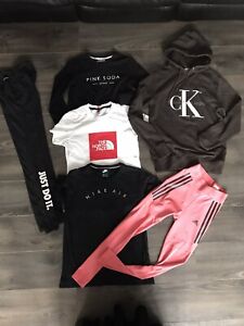 Women Teen Sportswear Bundle Size XS Nike Adidas The north Face Pink Soda hoody