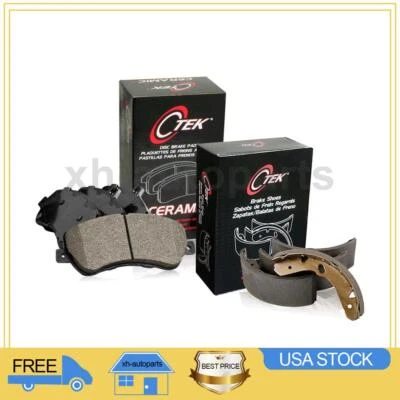 Se adapta a Honda Odyssey 1999 2000 2001 2X pastillas de freno delanteras traseras C-Tek zapata de freno de tambor Foto 1 de 4