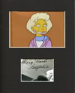 Betty White Golden Girls The Simpsons Rare Signed Autograph Photo Display JSA - Picture 1 of 2