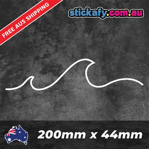 Simple Wave Decal Sticker Funny Laptop Car Window Bumper 4x4 JDM - Picture 1 of 3