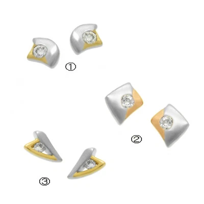 Orecchini a Farfalla Due Colori Vero Argento Diversi Modelli Zirconia Pietre - Immagine 1 di 4