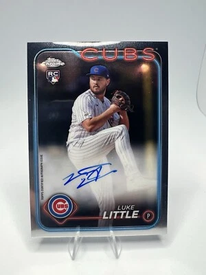 2024 TOPPS CHROME - LUKE LITTLE - #RA-LL - ROOKIE ON CARD AUTO - CHICAGO CUBS  - Image 1 of 3