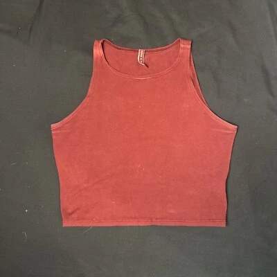 Top corto tejido sin mangas EMMA y SAM granate cuello redondo para mujer talla XS (mancha) Foto 1 de 4