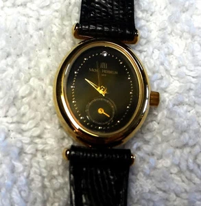 Wristwatch, Lady's, Michel Herbelin Gold Faux Diamond ETA Swiss 11 Jewel France - Picture 1 of 7