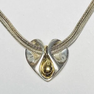 Folli Follie Colgante Corazón Oro Esterlina 18K 16.25" Doble Cadena Collar 18.6g - Imagen 1 de 11