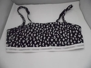 CK ONE WOMENS STRING BRALETTE BLACK/WHITE SIZE MEDIUM - Picture 1 of 3