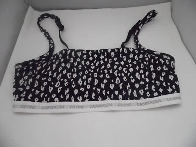 CK ONE WOMENS STRING BRALETTE BLACK/WHITE SIZE MEDIUM - Image 1 of 3