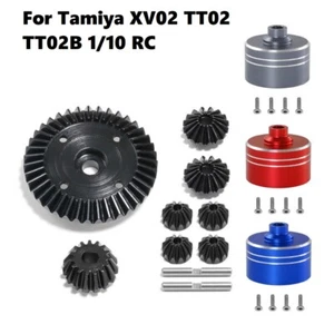 Para 1/10 RC Coche Tamiya TT02 XV02 TT02B Estuche Diferencial 45# Acero Diff Gear Kit - Imagen 1 de 24