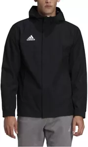 adidas Entrada 22 All Weather Jacket Black Teamwear Football Lightweight - Picture 1 of 5