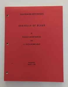 Bordello Of Blood Script Screenplay By Bob Gale & Robert Zemeckis Reproduction - Picture 1 of 3