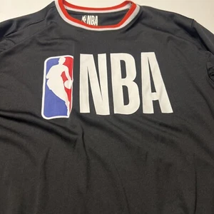 Black Long Sleeve NBA Logo Shirt Men's Medium (Pre-Loved) - Picture 1 of 5
