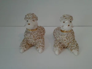 Par de caniches de espagueti vintage dorados  - Imagen 1 de 8