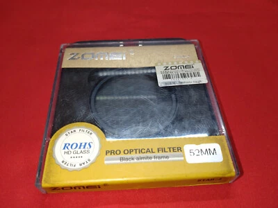 ZOMEI 52mm Star-effect 4 Starburst Lens pointed Camera filter - Image 1 of 4