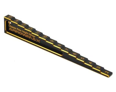 AM Arrowmax Black Golden Stepped Chassis Ride Height Gauge (2 ~ 15mm) - Image 1 of 2