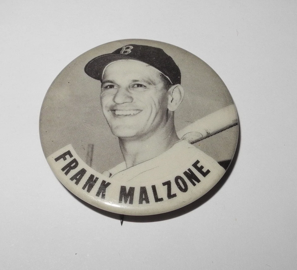 1950's Baseball Frank Malzone Boston Red Sox Fenway Park Souvenir Pin Button - Image 1 of 2