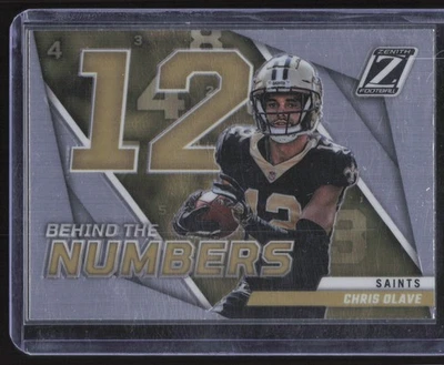 2022 Zenith #BN-CO Chris Olave Behind the Numbers Silver New Orleans Saints - Image 1 of 2