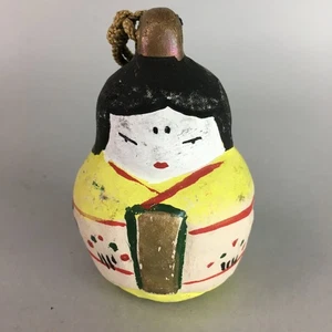 Japanese Clay Bell Dorei Pottery Ceramic Kimono Girl Lucky Charm Pottery DR200 - Picture 1 of 7