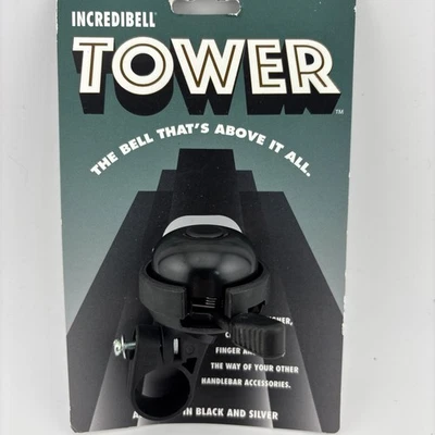 Campana de bicicleta torre espejo negra se adapta a barra de 22,2 mm Foto 1 de 4