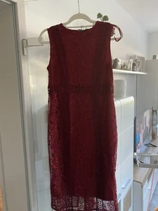 Damen Abendkleid Rot mit Spitze - Bild 1 von 5