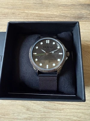 Steve Madden手表带黑色网眼表带小号1501GYGY 全新带盒女式 — 第 1/4 张图片