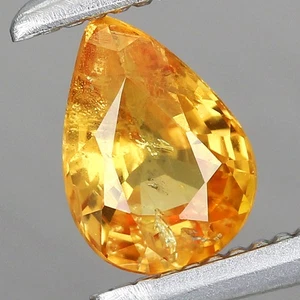 0.44ct t.w 5.6x4mm Pear Natural Orange Sapphire Songea, Tanzania🍊 - Picture 1 of 4