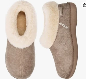 EverFoams Mujer Taupe Tacto Suave Zapatillas Reino Unido Talla 9-10 - Imagen 1 de 4