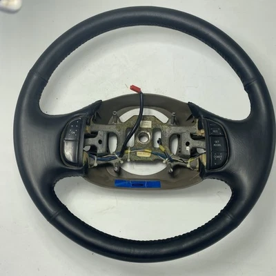 Volante de cuero gris Ford F-150 F150 97-03 OEM negro Foto 1 de 4