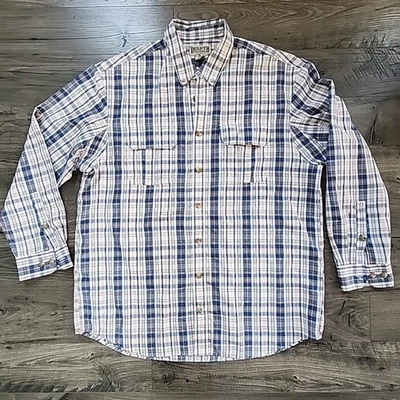 Camisa Duluth Trading Co Armachillo XLT Senderismo Manga Larga Nylon Azul Blanco 13266 Foto 1 de 4