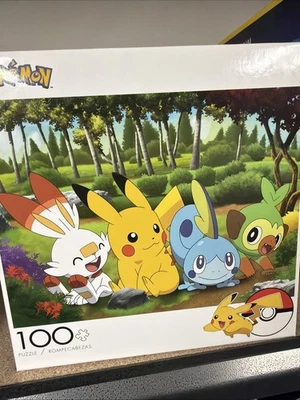 Rompecabezas Pokémon 100 piezas - Pikachu, Scorbunny - Juegos de búfalos Foto 1 de 3