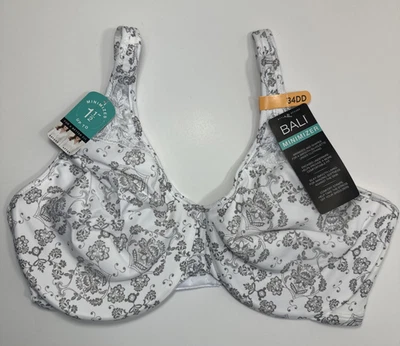 Sutiã Bali Passion For Comfort minimizador com aro DF3385 prata estampa de renda 34DD - Imagem 1 de 4