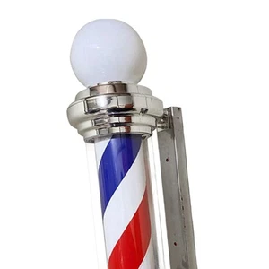 Barber Pole Lumière LED Rotating Salon Sign Light Stripes Coiffure - Foto 1 di 8