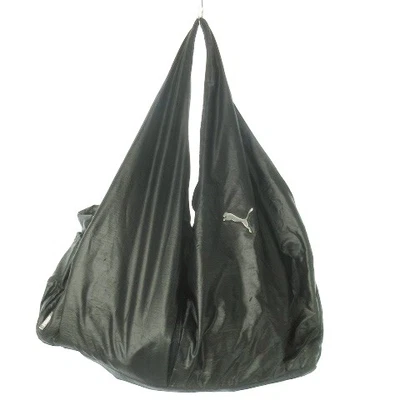PUMA Nylon Tote Bag Black Lightweight Logo Sports Used - Image 1 of 4