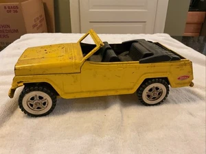 Vintage 1960's Metal Toy Tonka Truck Yellow Jeepster Pressed Steel Toy - Picture 1 of 9